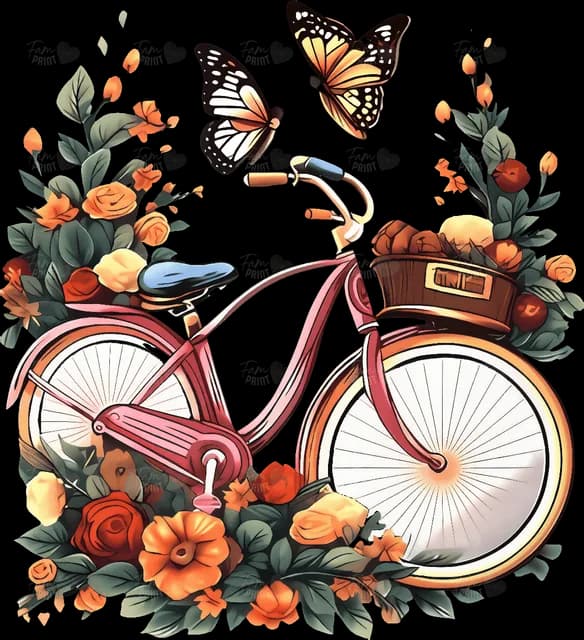 Bicicleta con flores
