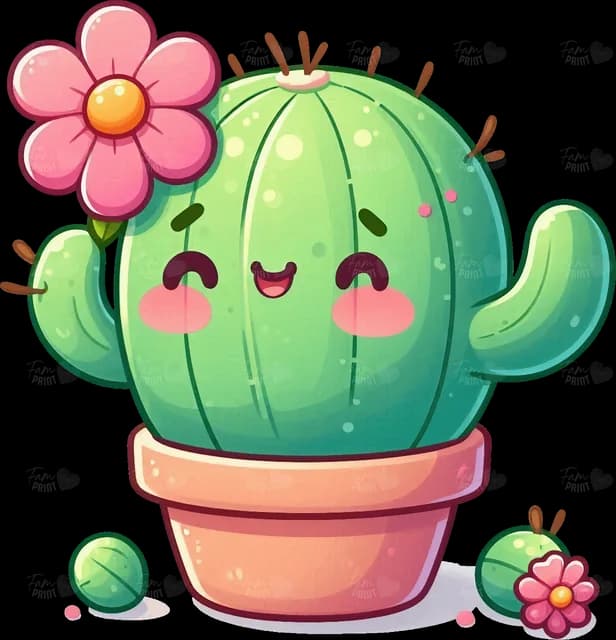 Cactus kawaii