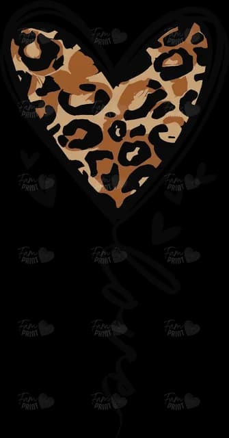 Globo de corazón leopardo